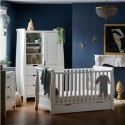 21OB2502D3 Stamford White Sleigh 3-Piece Nursery Furniture Set- Obaby