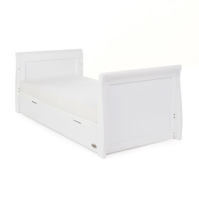 Stamford White Sleigh 3-Piece Nursery Furniture Set- Obaby