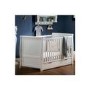 Stamford White Sleigh Cot Bed with Drawer - Obaby