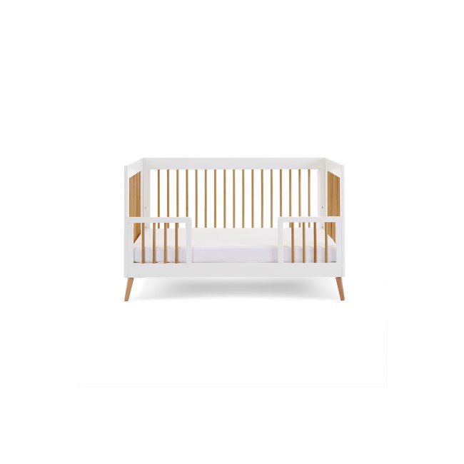 White 2 Piece Nursery Furniture Set - Cot Bed and Changing Table - Maya - Obaby