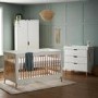 White 3 Piece Nursery Furniture Set - Maya - Obaby