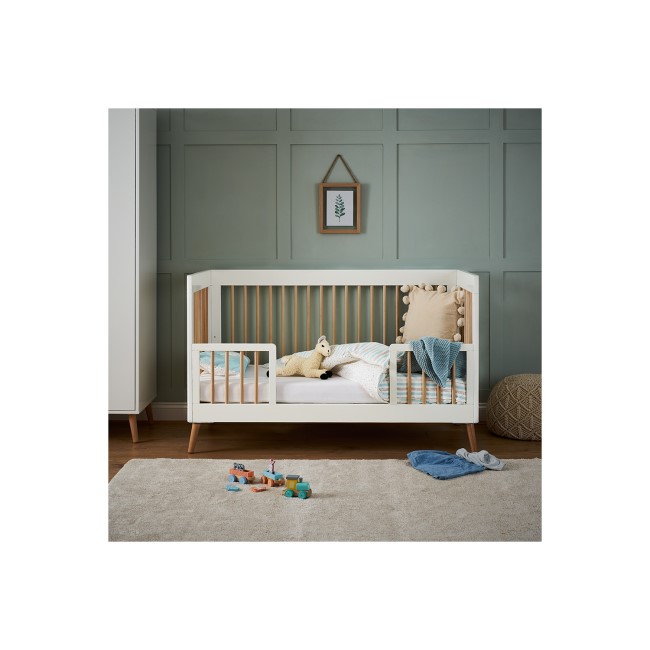 White Two Tone Cot Bed - Maya - Obaby