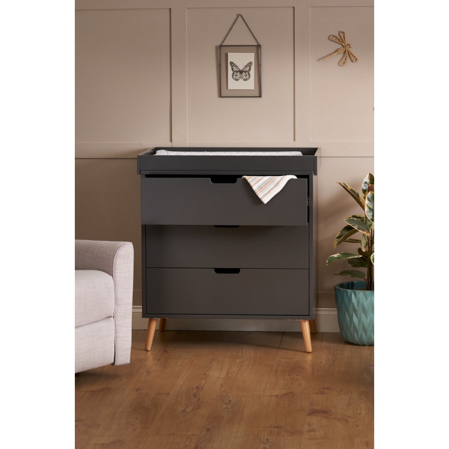 Maya Grey and Wood 3 Piece Room Set - Obaby