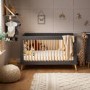 Maya Grey and Wood Convertible Cot Bed - Obaby