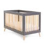 Maya Grey and Wood Convertible Cot Bed - Obaby