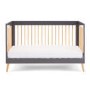 Maya Grey and Wood Convertible Cot Bed - Obaby