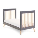 BUN/21OB2717/97829 Maya Grey and Wood Convertible Toddler Bed - Obaby