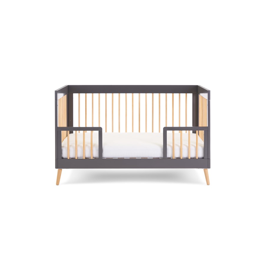 Maya Grey and Wood Convertible Cot Bed - Obaby