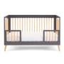 Maya Grey and Wood Convertible Cot Bed - Obaby