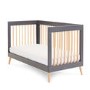 Maya Grey and Wood Convertible Cot Bed - Obaby