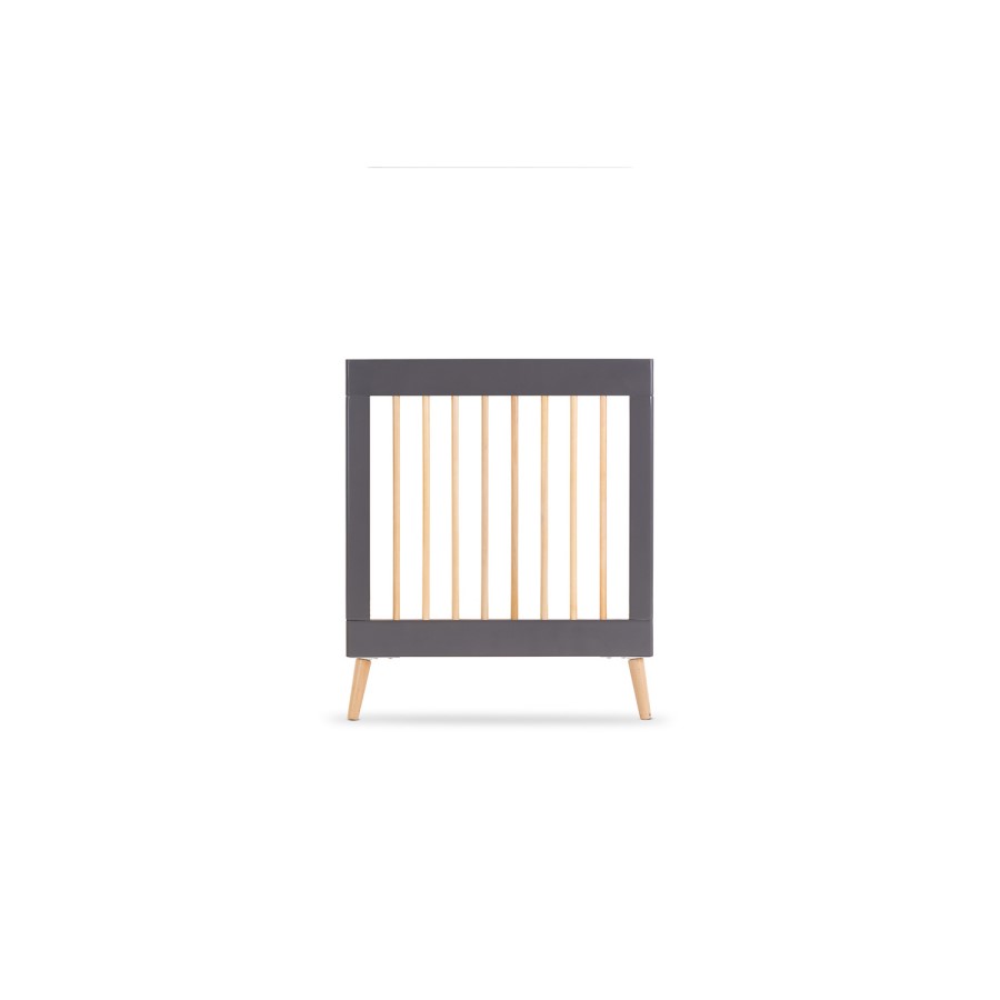 Maya Grey and Wood Convertible Cot Bed - Obaby