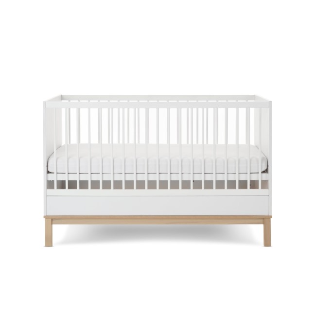 White 2 Piece Nursery Furniture Set - Cot Bed and Changing Table - Astrid - Obaby