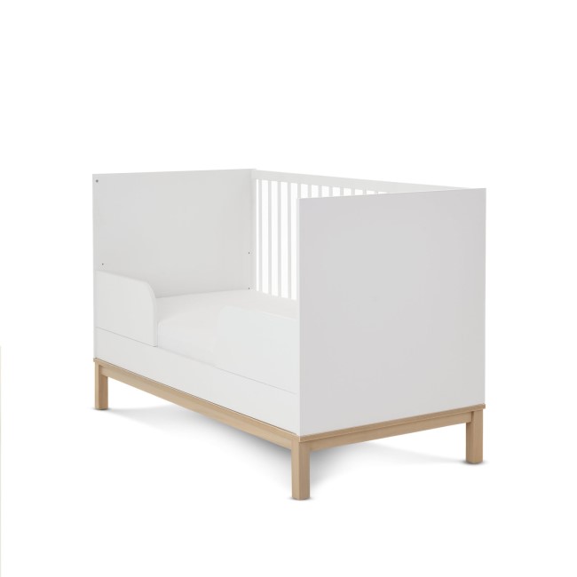 White 2 Piece Nursery Furniture Set - Cot Bed and Changing Table - Astrid - Obaby