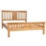 GRADE A1 - As new but box opened - Rustic Saxon Oak Double Bed Frame