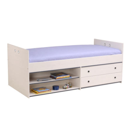 Parisot Smoozy Continental Single Storage Bed in Memphis Pine