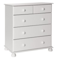 GRADE A2 - Copenhagen 3+2 Drawer Chest In White
