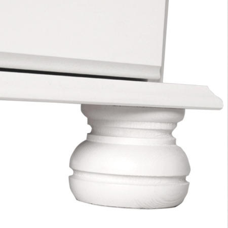 Copenhagen 5 Drawer  Narrow Chest In White