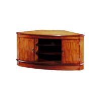 GRADE A3 - Kelvin Furniture Georgian Reproduction Bow Corner TV Unit in Mahogany