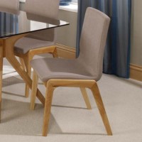 GRADE A1 - LPD Pair of Portofino Solid Oak Dining Chairs