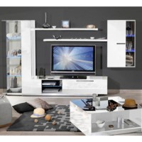GRADE A3 -  Skylight Vertigo 36 High Gloss White TV Cabinet