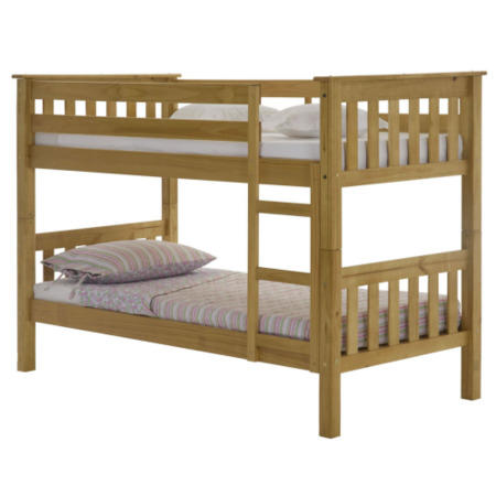 GRADE A1 - Julian Bowen Barcelona Solid Pine Bunk Bed
