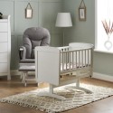 22OB0202MA1 Gliding Cot and Mattress in White - Obaby