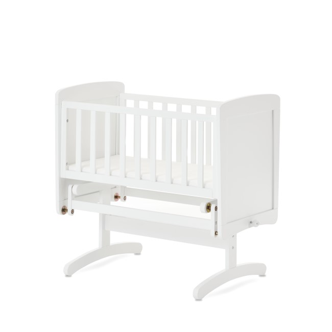 Gliding Crib and Mattress in White - Obaby