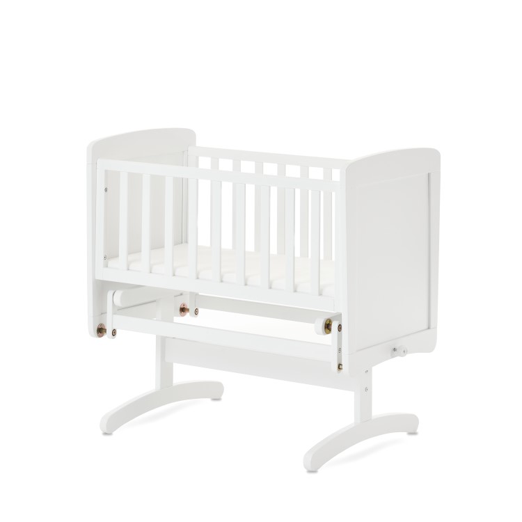 Gliding Crib and Mattress in White - Obaby