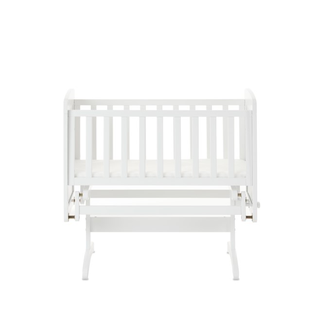 Gliding Crib and Mattress in White - Obaby