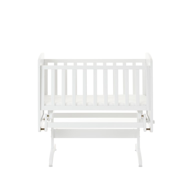 Gliding Crib and Mattress in White - Obaby