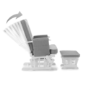 Deluxe Grey Reclining Glider Chair with Footstool - Obaby