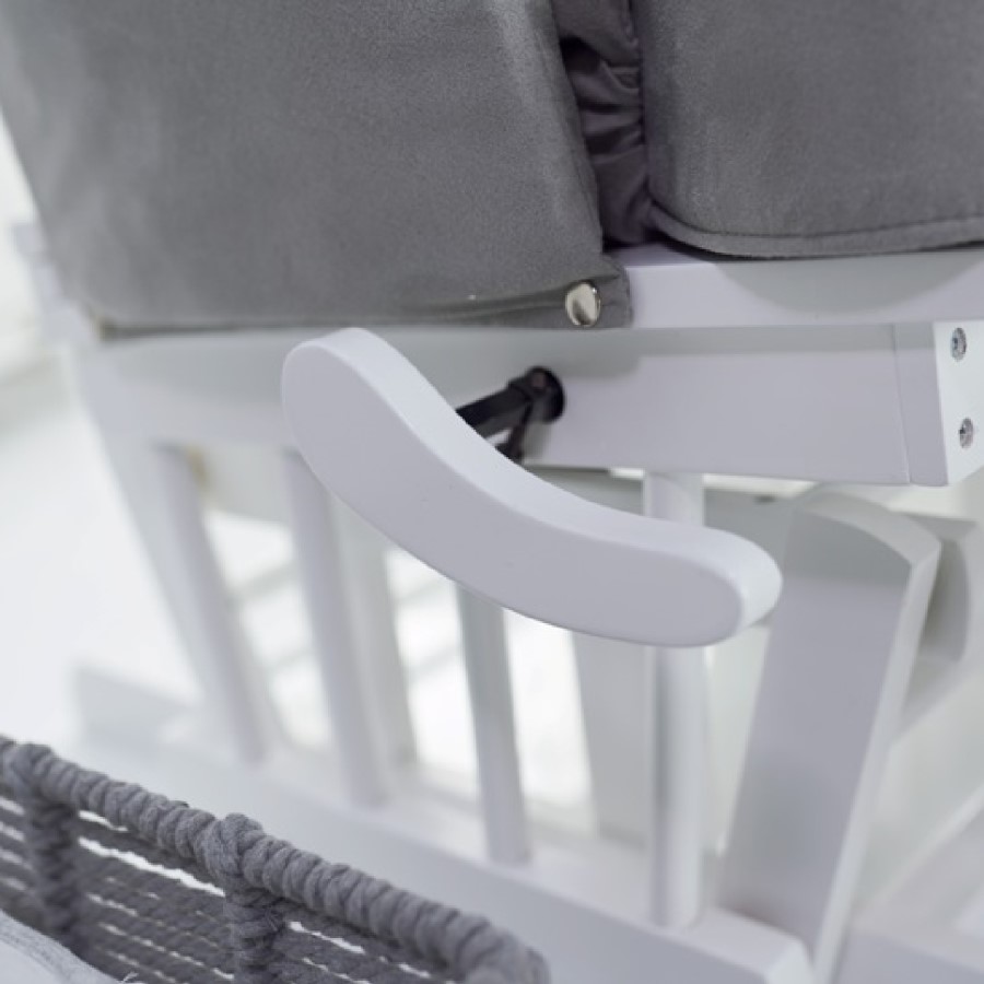 Deluxe Grey Reclining Glider Chair with Footstool - Obaby