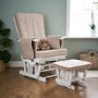 Deluxe White Reclining Glider Chair with Footstool - Obaby
