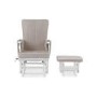 Deluxe White Reclining Glider Chair with Footstool - Obaby