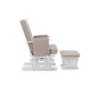Deluxe White Reclining Glider Chair with Footstool - Obaby