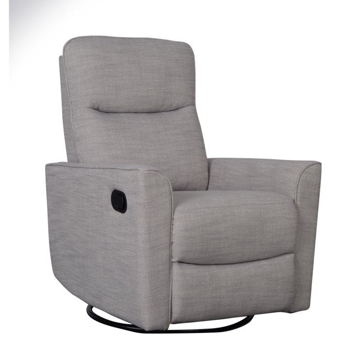 Savannah Swivel Glider Recliner Chair in Pebble - Obaby