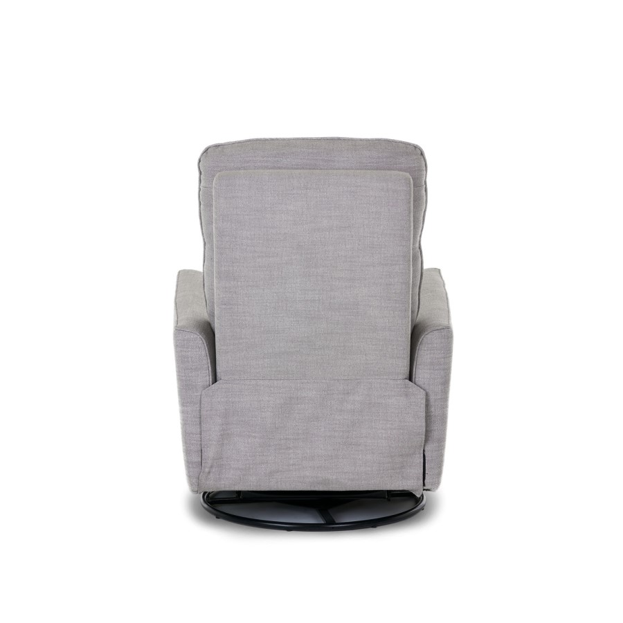 Savannah Swivel Glider Recliner Chair in Pebble - Obaby