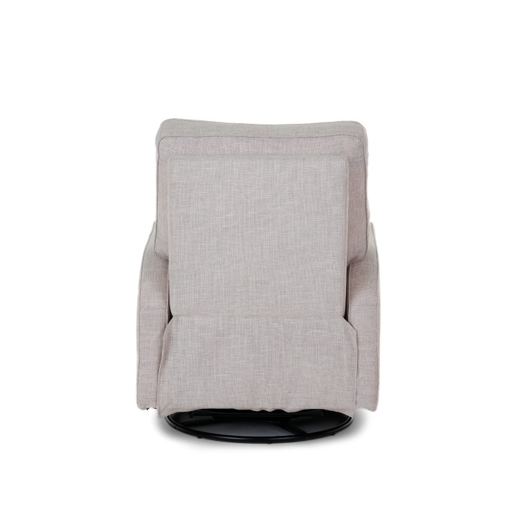 Madison Swivel Oatmeal Glider Recliner Chair - Obaby