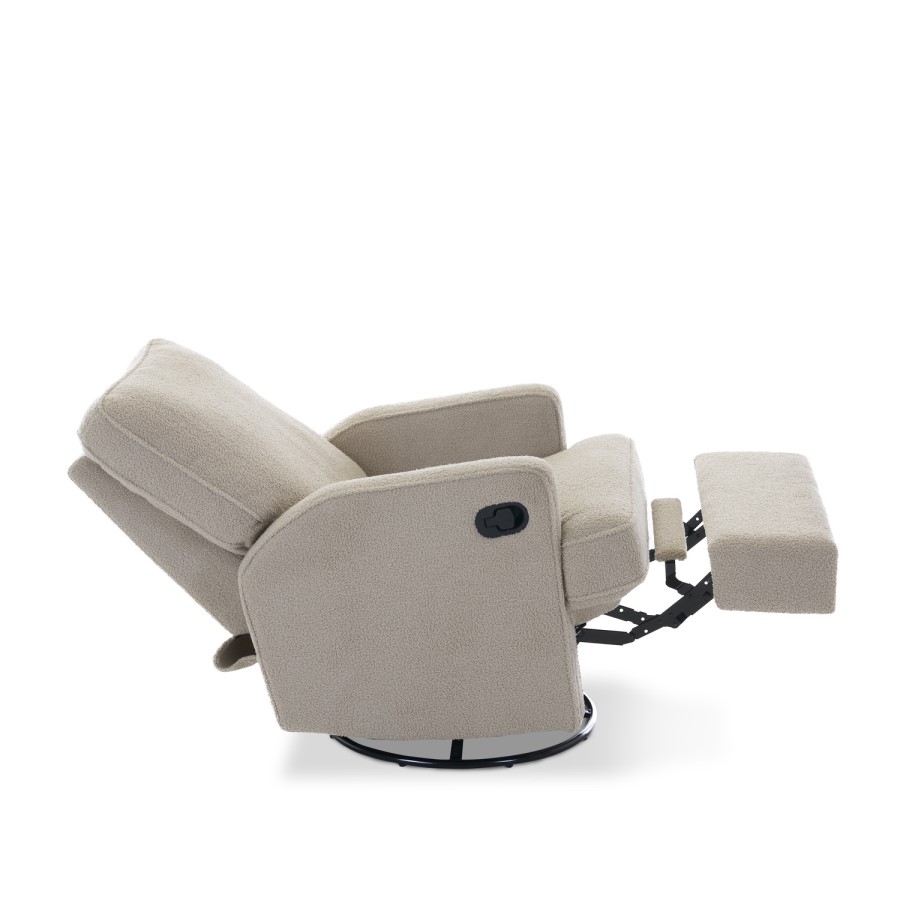 Madison Teddy Truffle Swivel Glider Recliner Chair - Obaby