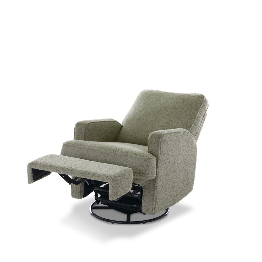 Madison Teddy Olive Swivel Glider Recliner Chair - Obaby