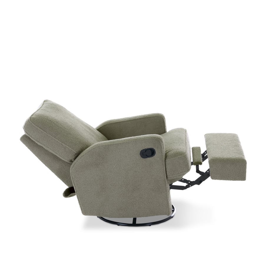 Madison Teddy Olive Swivel Glider Recliner Chair - Obaby
