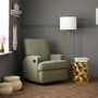Madison Teddy Olive Swivel Glider Recliner Chair - Obaby