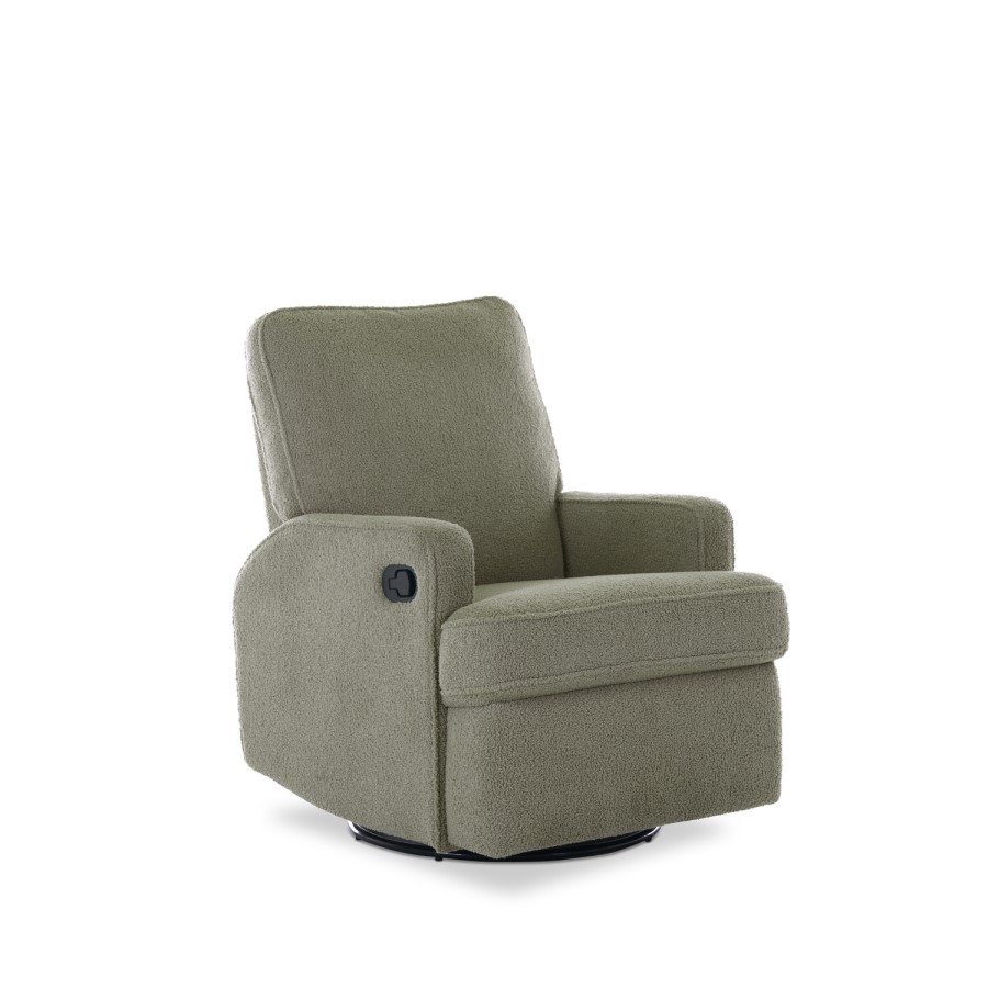 Madison Teddy Olive Swivel Glider Recliner Chair - Obaby