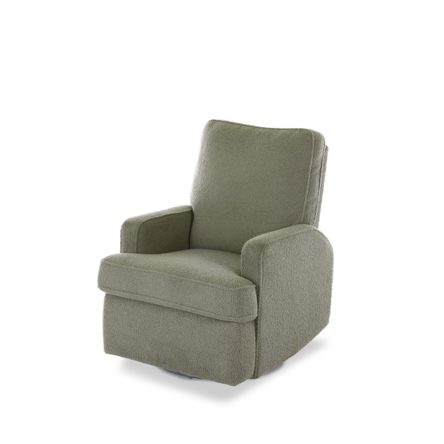 Madison Teddy Olive Swivel Glider Recliner Chair - Obaby