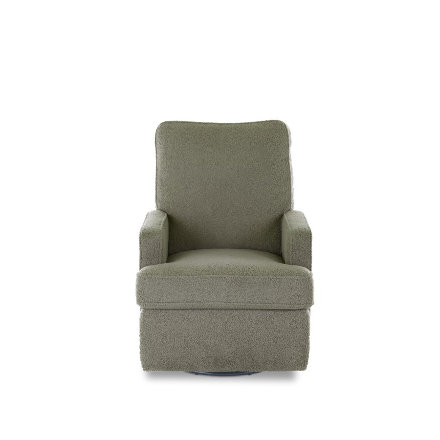 Madison Teddy Olive Swivel Glider Recliner Chair - Obaby