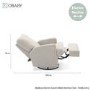 Madison Ivory Electric Recliner Chair - Obaby