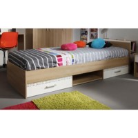 Parisot Giga Single Storage Bed Frame in Bruges and White