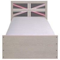 Parisot Rebelle Small Double Bed Frame Ash and Dark Grey