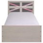 Parisot Rebelle Small Double Bed Frame Ash and Dark Grey