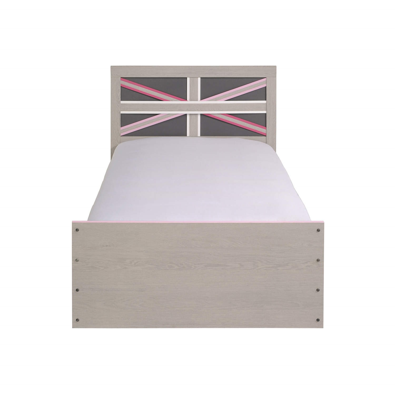Parisot Rebelle Small Double Bed Frame Ash And Dark Grey